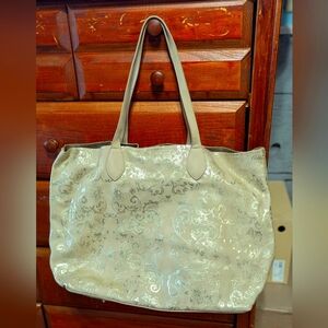 Elegant Gold Tone Tote Bag